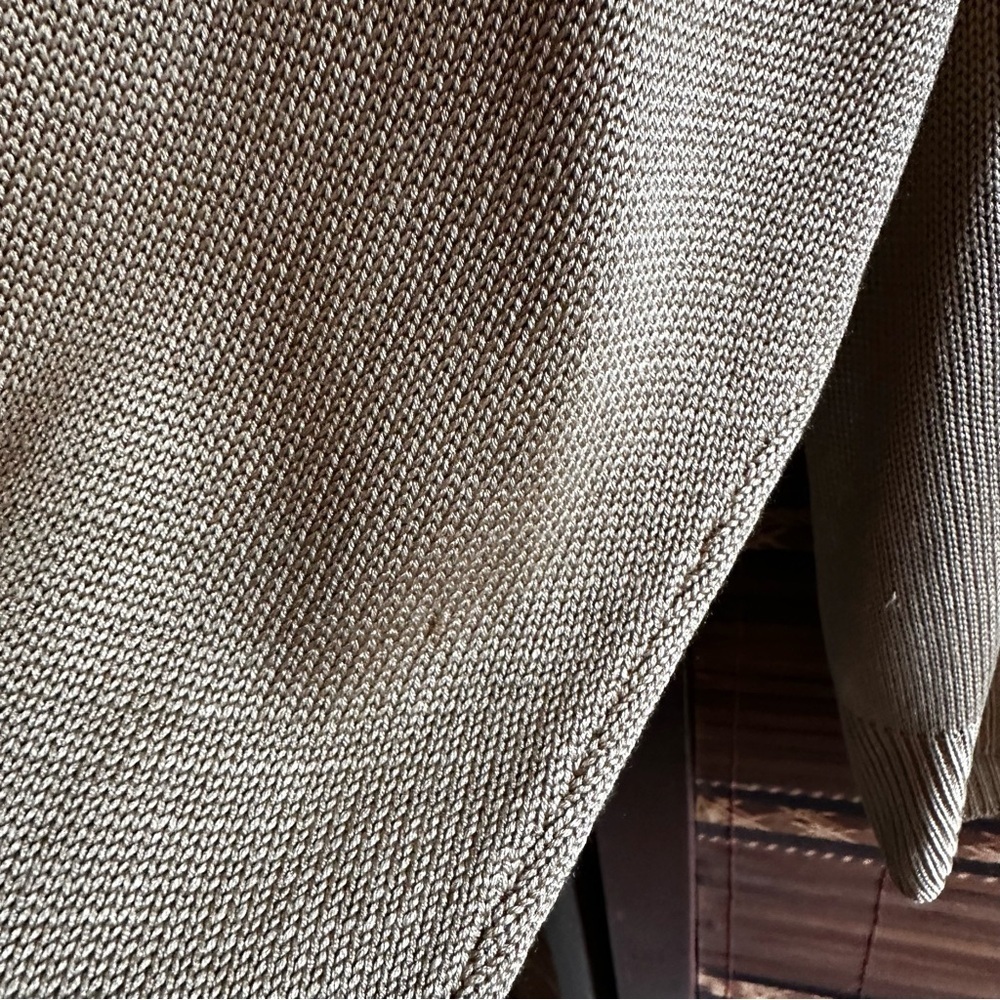 Vintage Keith Anthony Collection 100% Silk Grandpa V-Neck Cardigan Sweater - Picture 10 of 11